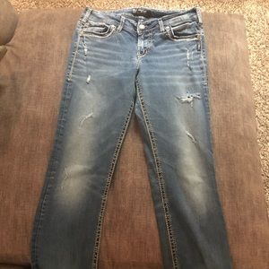 Women’s silver jeans